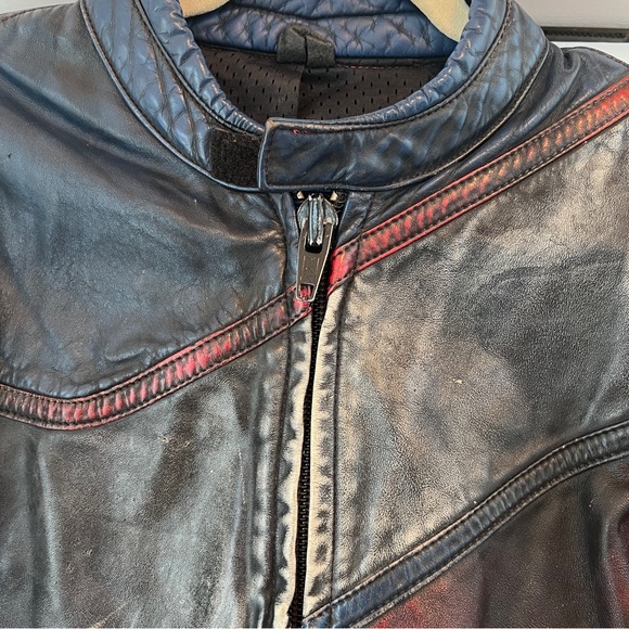 Vintage Taurus Genuine Leather Biker Jacket - Picture 12 of 15